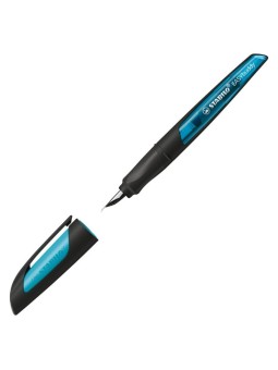 Ergonomischer Schulfüller STABILO® EASYbuddy · schwarz/hellblau· Feder M