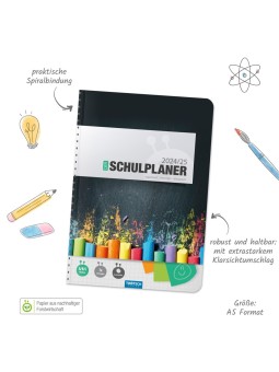 Trötsch Schulplaner "Schwarz" · 2023/2024 · Spiral-Bindung · A5