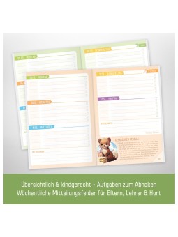 Haefft Grundschul-Hausaufgabenheft · vordatiert · 2024/25 · Rasselbande
