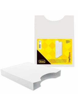 idena Heftbox für DIN A4 · offen · transzulente PP-Folie · weiß