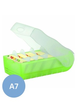 HAN · Lernkarteikasten · "Croco" · DIN A7 · grün