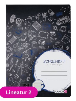 Landré Schulheft A4 · Lineatur 2 · 80 g/m² · 16 Blatt