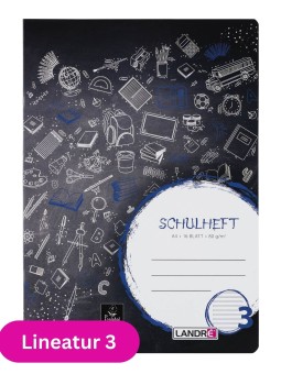 Landré Schulheft A4 · Lineatur 3 · 80 g/m² · 16 Blatt