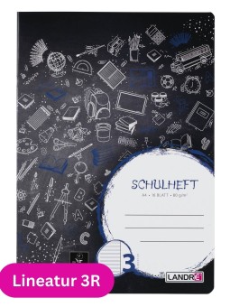 Landré Schulheft A4 · Lineatur 3R · 80 g/m² · 16 Blatt