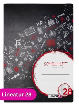 Landré Schulheft A4 · Lineatur 28 · 80 g/m² · 16 Blatt