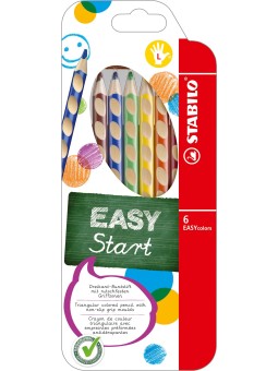 STABILO® Ergonomischer Dreikant-Buntstift STABILO® EASYcolors · 6er Etui · Rechts-/Linkshänder
