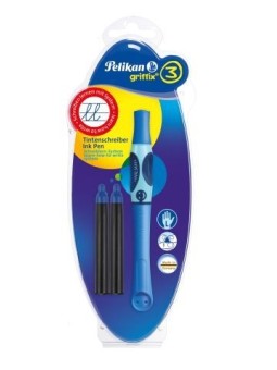 Pelikan Tintenschreiber Griffix 3 · T2BS · Farbe: bluesea/blau · Rechtshänder/Linkshänder