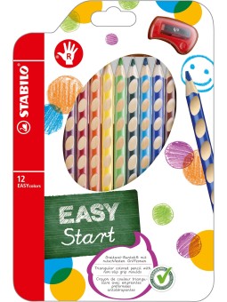 STABILO® Ergonomischer Dreikant-Buntstift STABILO® EASYcolors · 12er Etui · Rechts-/Linkshänder