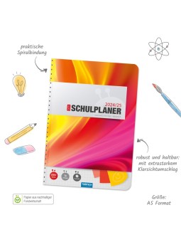 Trötsch Schulplaner "Rot" · 2023/2024 · Spiral-Bindung · A5