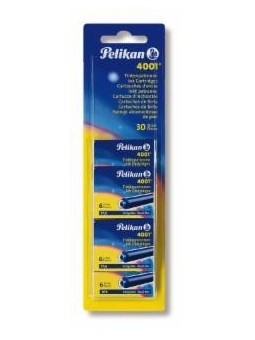 Pelikan Tintenpatrone 4001® · Standardgröße · königsblau · Blister mit 2 Etuis à 6 Patronen