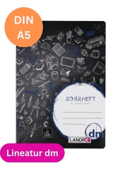 Landré Schulheft A5 · Lineatur dm · 80 g/m² · 16 Blatt