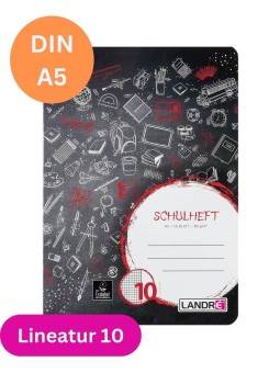 Landré Schulheft A5 · Lineatur 10 · 80 g/m² · 16 Blatt