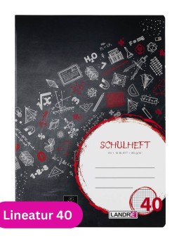 Landré Schulheft A4 · Lineatur 40 · 80 g/m² · 16 Blatt