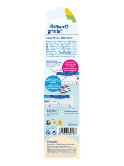 Pelikan Lineal combino · kurz · 15 cm · Links-/Rechtshänder