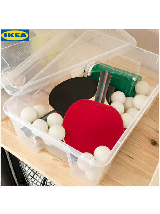 IKEA SAMLA Box mit Deckel, transparent, 39x28x14 cm/11 l
